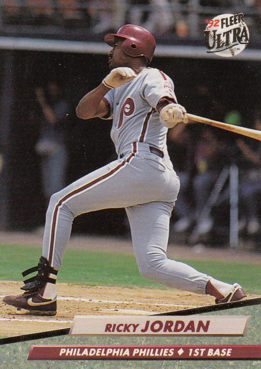 1992 Fleer Ultra Baseball #245 Ricky Jordan  Philadelphia Phillies  Image 1