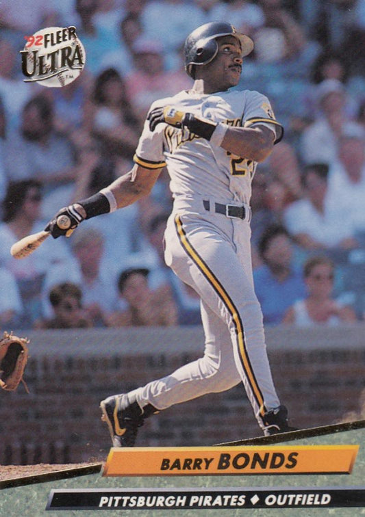 1992 Fleer Ultra Baseball #251 Barry Bonds  Pittsburgh Pirates  Image 1