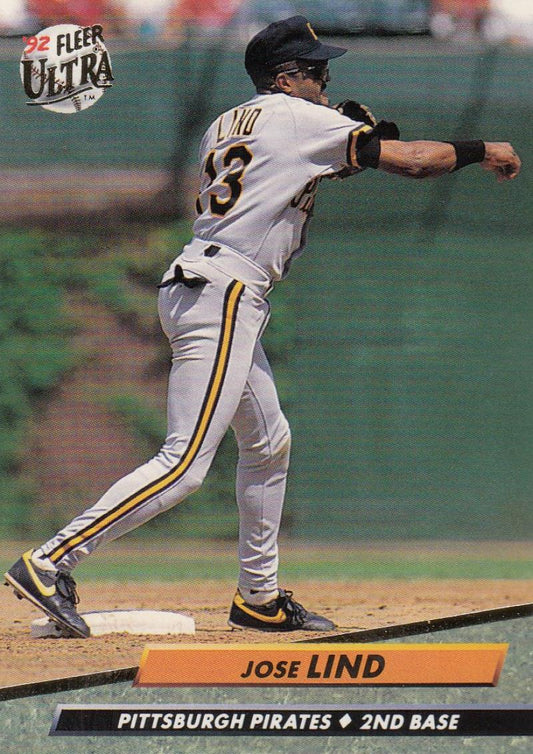 1992 Fleer Ultra Baseball #255 Jose Lind  Pittsburgh Pirates  Image 1