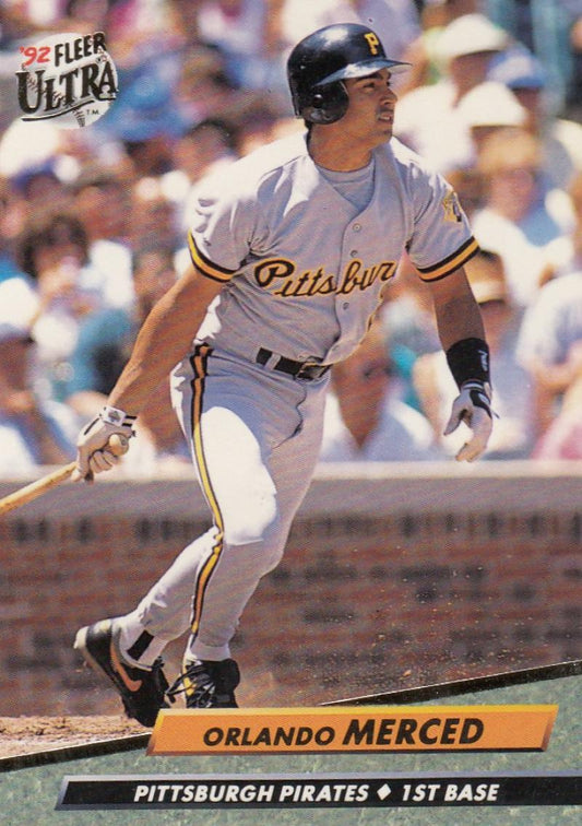 1992 Fleer Ultra Baseball #257 Orlando Merced  Pittsburgh Pirates  Image 1