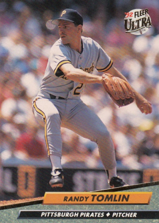 1992 Fleer Ultra Baseball #261 Randy Tomlin  Pittsburgh Pirates  Image 1