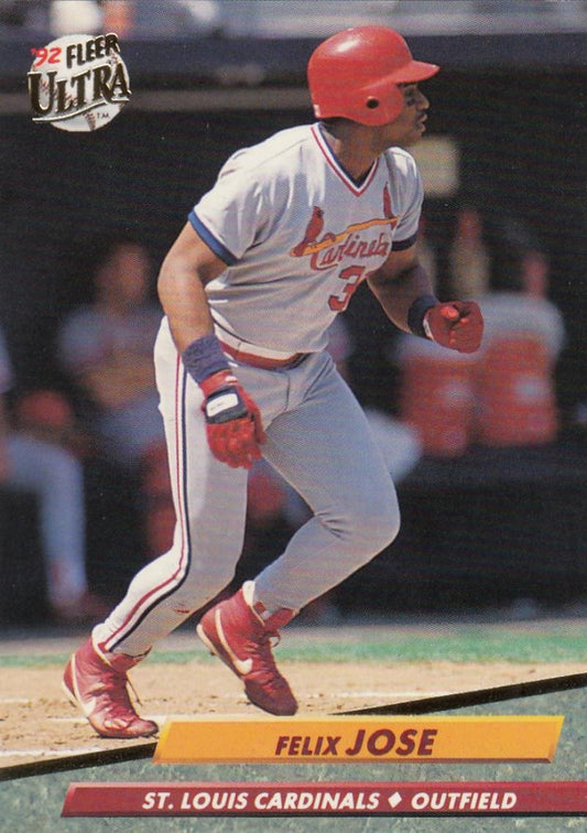 1992 Fleer Ultra Baseball #264 Felix Jose  St. Louis Cardinals  Image 1