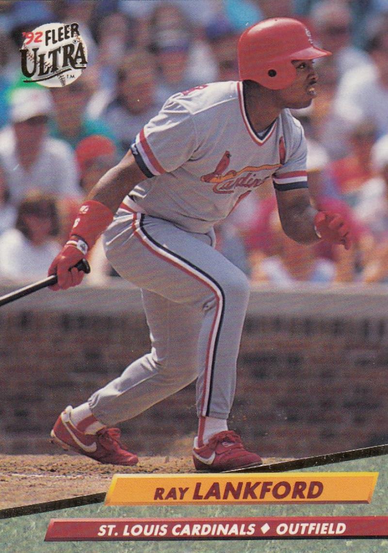 1992 Fleer Ultra Baseball #265 Ray Lankford St. Louis Cardinals Image 1