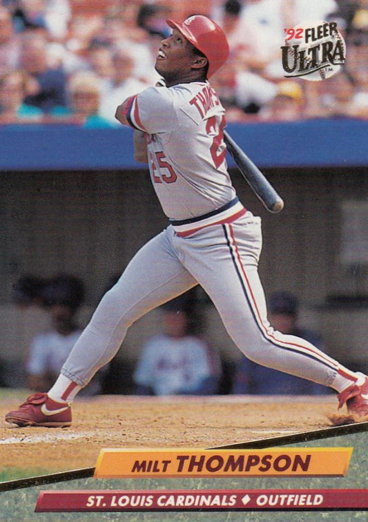 1992 Fleer Ultra Baseball #272 Milt Thompson  St. Louis Cardinals  Image 1