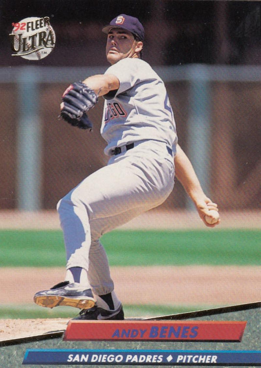 1992 Fleer Ultra Baseball #274 Andy Benes  San Diego Padres  Image 1