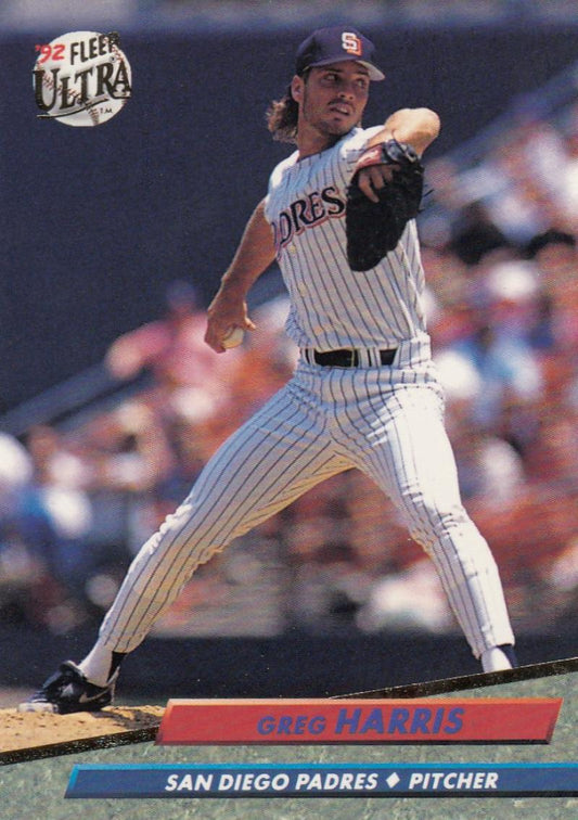 1992 Fleer Ultra Baseball #278 Greg Harris  San Diego Padres  Image 1