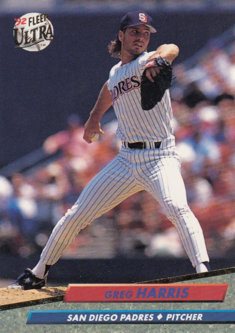 1992 Fleer Ultra Baseball #278 Greg Harris San Diego Padres Image 1