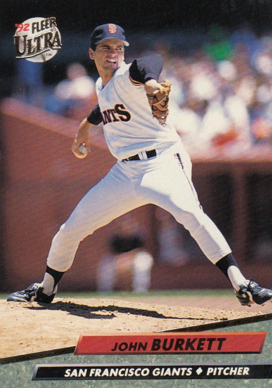 1992 Fleer Ultra Baseball #286 John Burkett  San Francisco Giants  Image 1