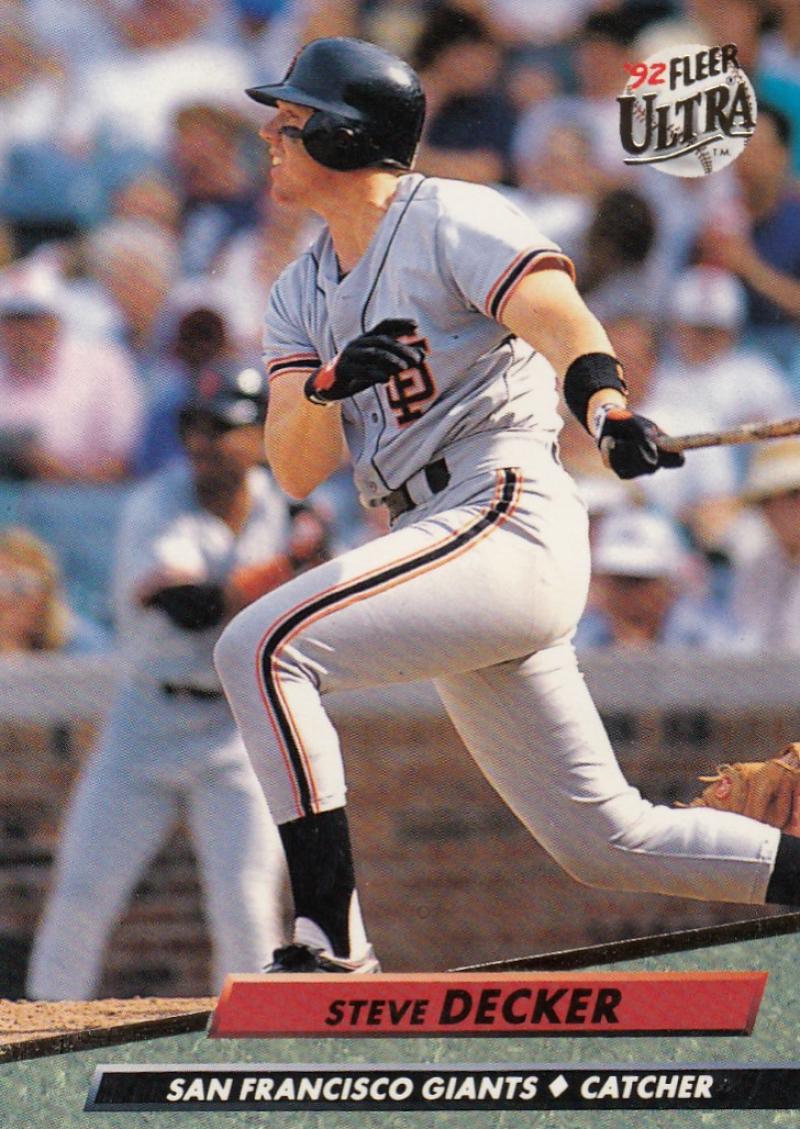 1992 Fleer Ultra Baseball #289 Steve Decker San Francisco Giants Image 1