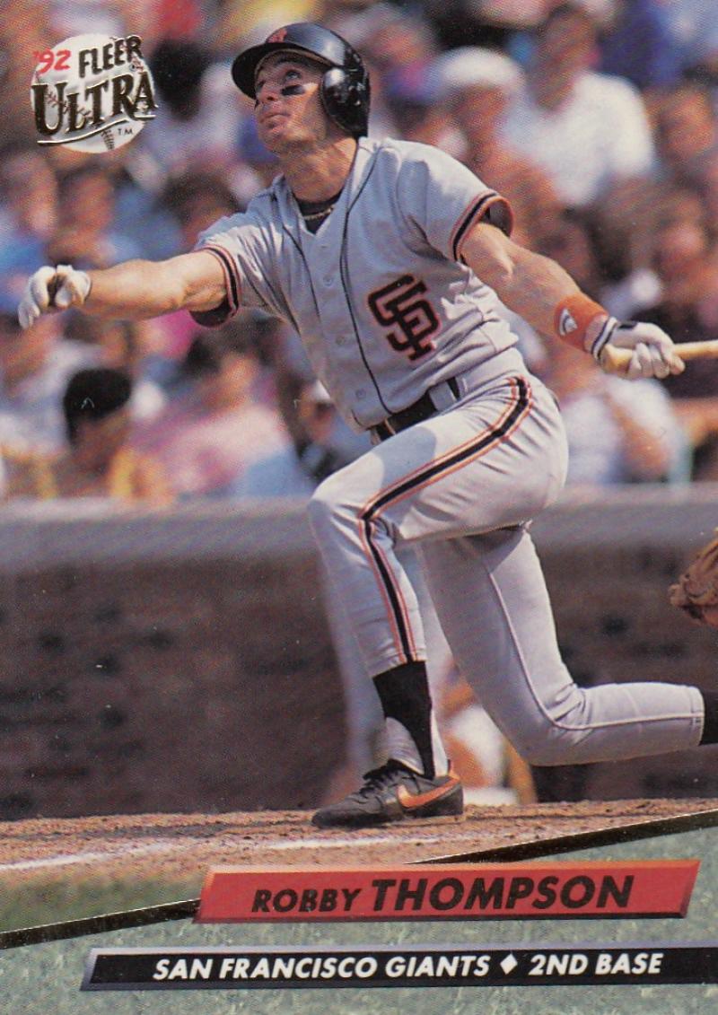 1992 Fleer Ultra Baseball #295 Robby Thompson San Francisco Giants Image 1