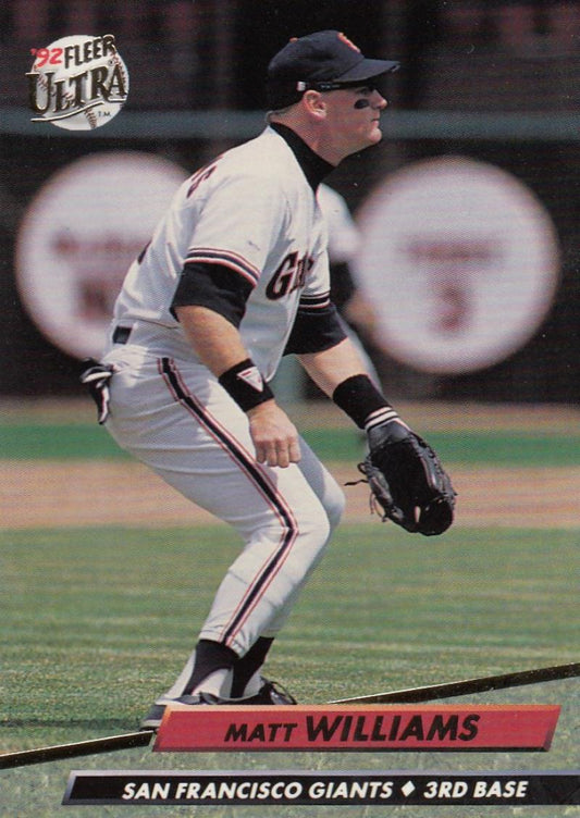 1992 Fleer Ultra Baseball #296 Matt Williams  San Francisco Giants  Image 1