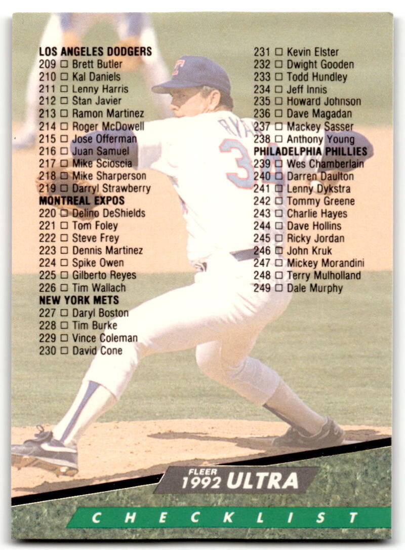 1992 Fleer Ultra Baseball #300 Nolan Ryan Texas Rangers Image 1