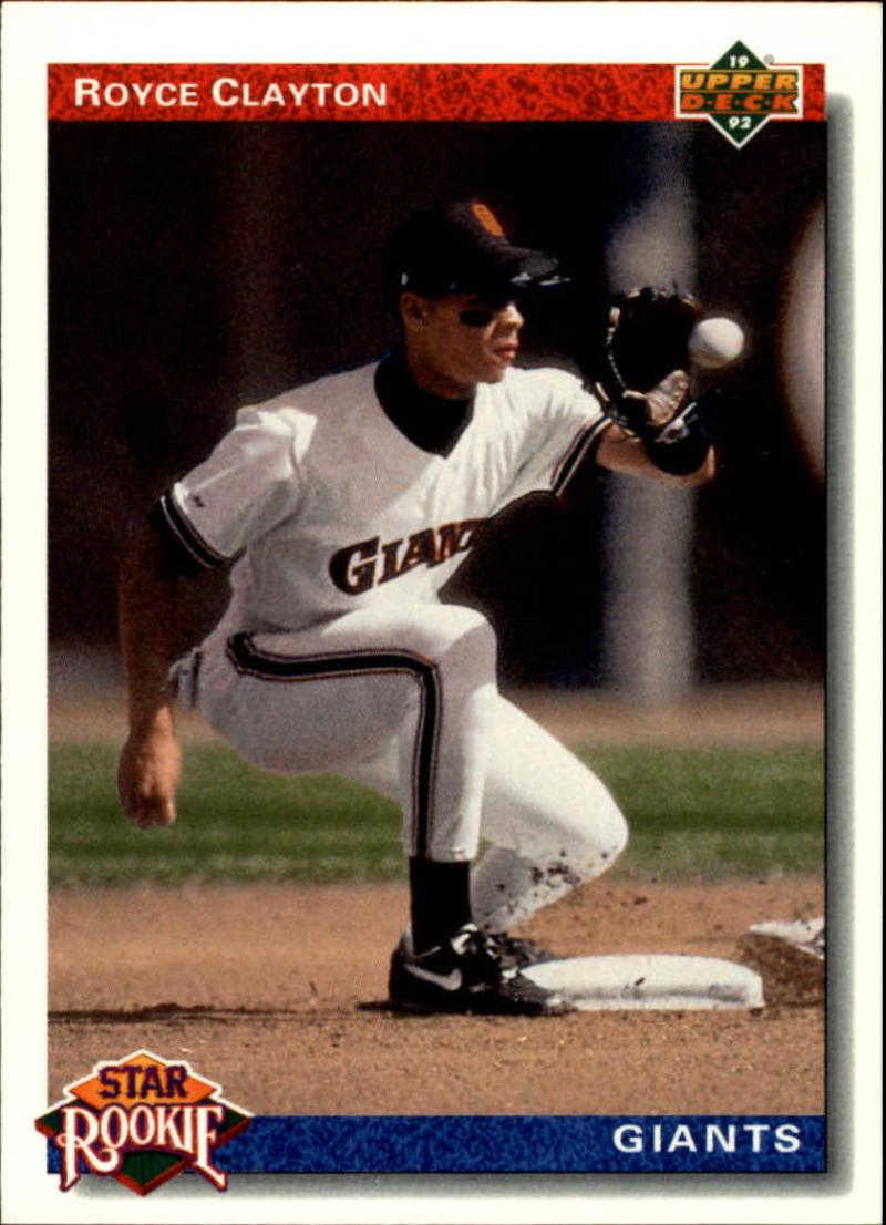 1992 Upper Deck #2 Royce Clayton SR RC Rookie San Francisco Giants Image 1