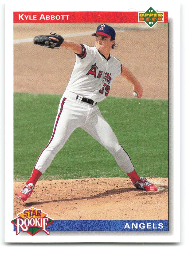 1992 Upper Deck #8 Kyle Abbott SR RC Rookie California Angels Image 1