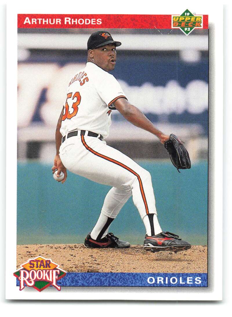 1992 Upper Deck #17 Arthur Rhodes SR RC Rookie Baltimore Orioles Image 1
