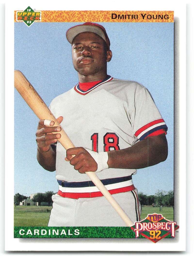 1992 Upper Deck #58 Dmitri Young St. Louis Cardinals Image 1