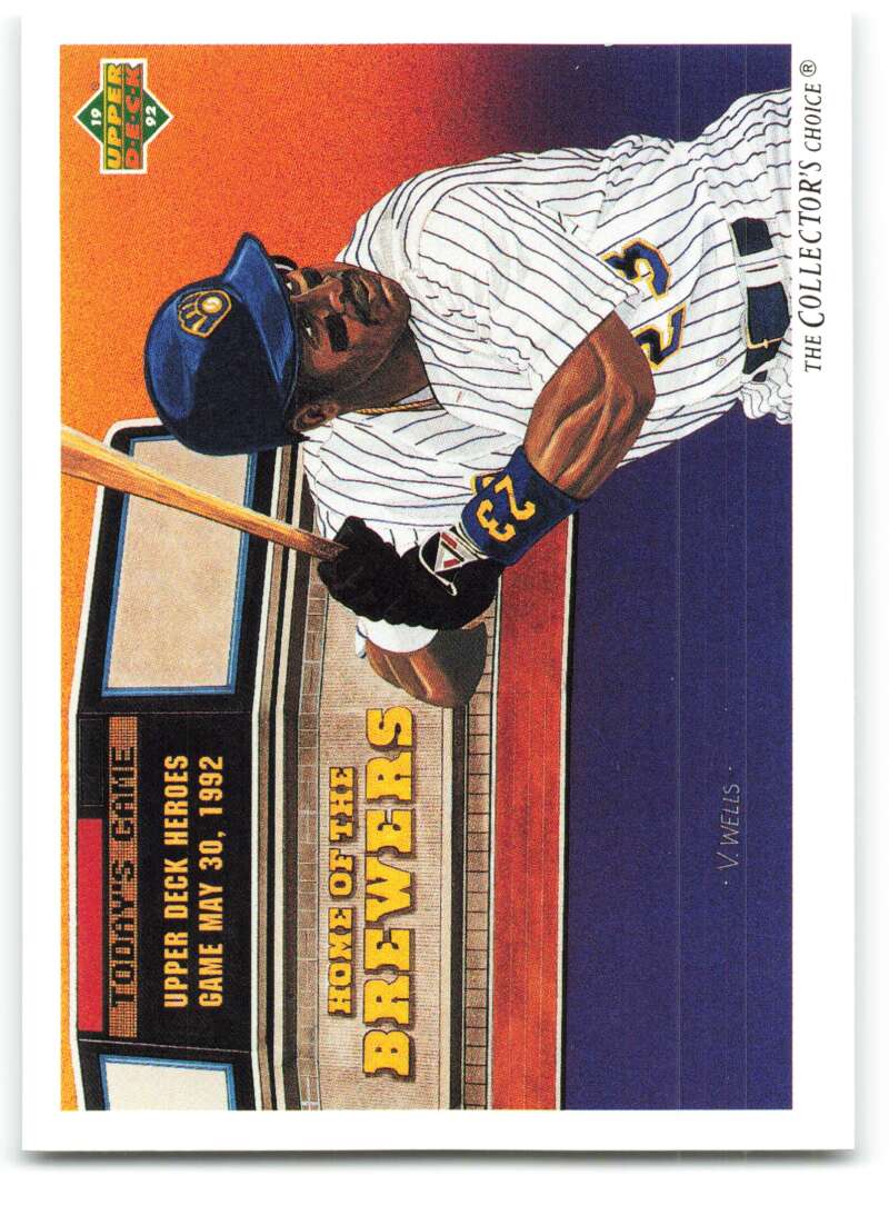 1992 Upper Deck #97 Greg Vaughn TC Milwaukee Brewers Image 1