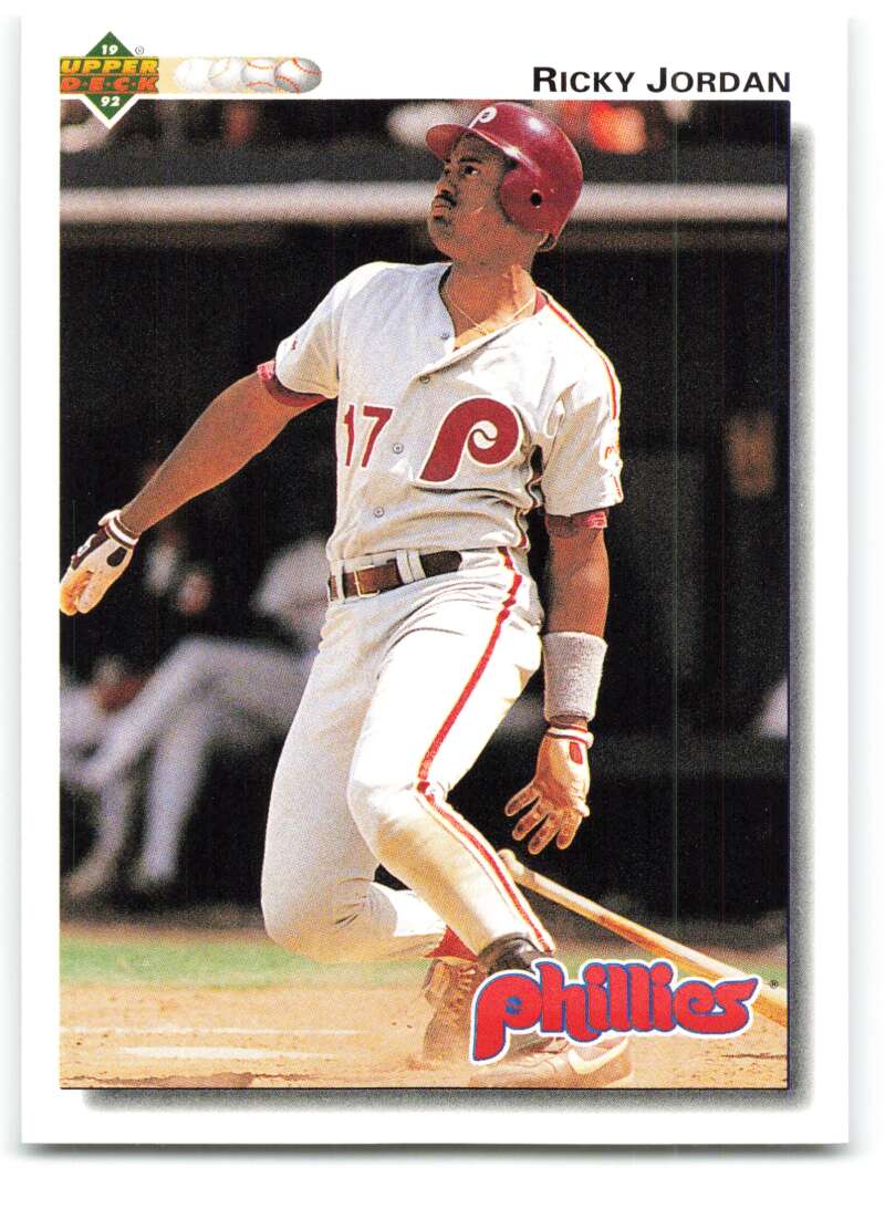 1992 Upper Deck #106 Ricky Jordan Philadelphia Phillies Image 1