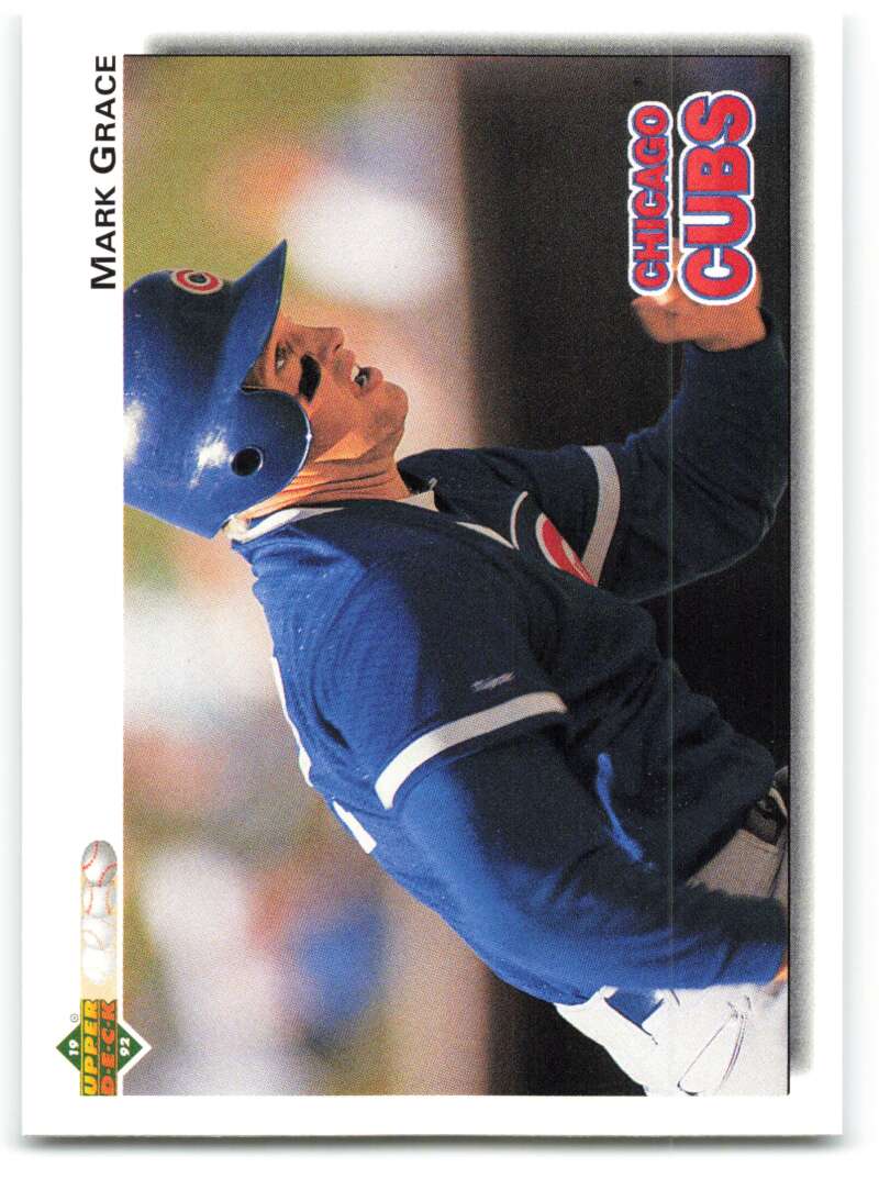 1992 Upper Deck #143 Mark Grace Chicago Cubs Image 1