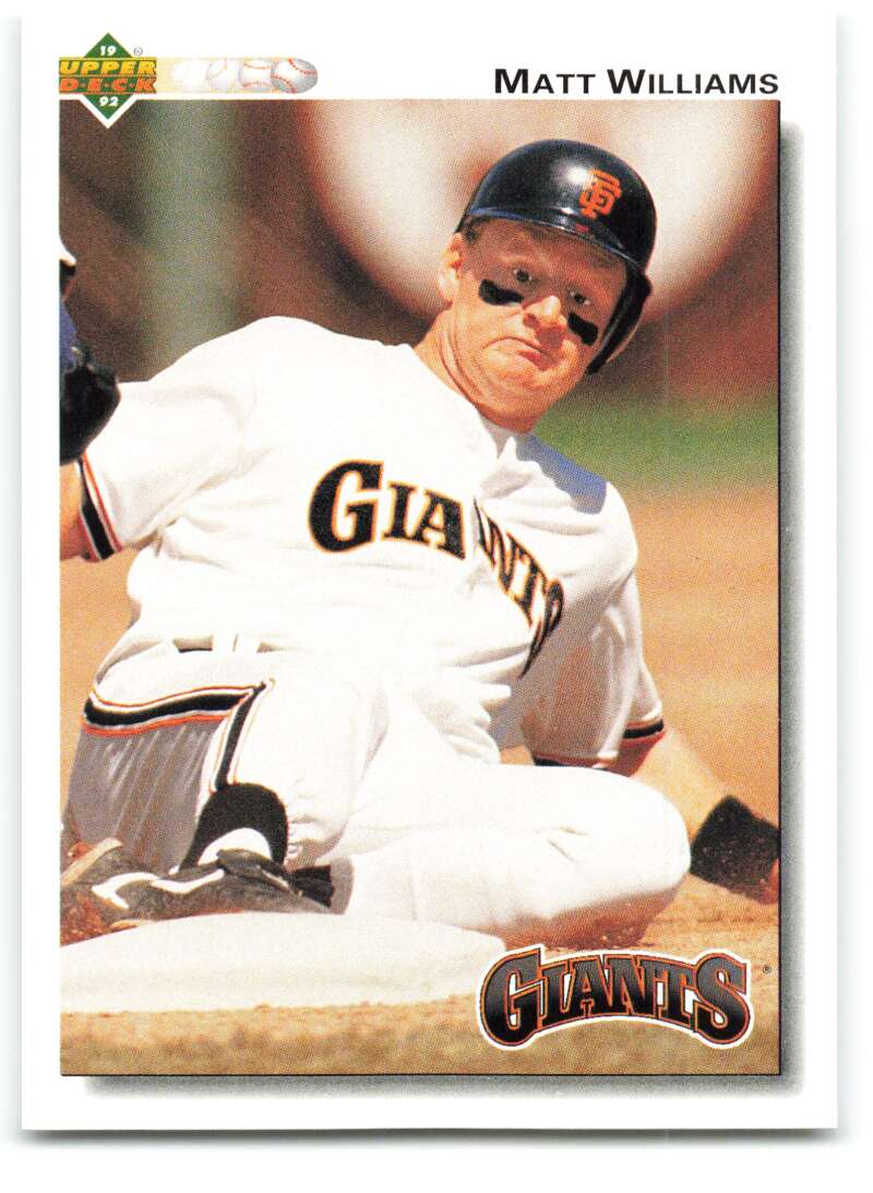 1992 Upper Deck #154 Matt Williams San Francisco Giants Image 1