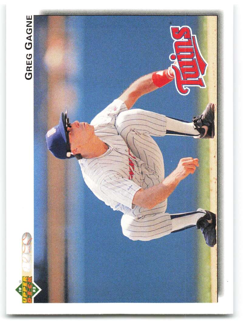 1992 Upper Deck #168 Greg Gagne Minnesota Twins Image 1