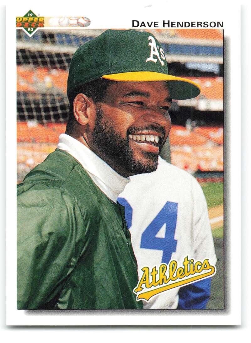 1992 Upper Deck #172 Dave Henderson Oakland Athletics Image 1