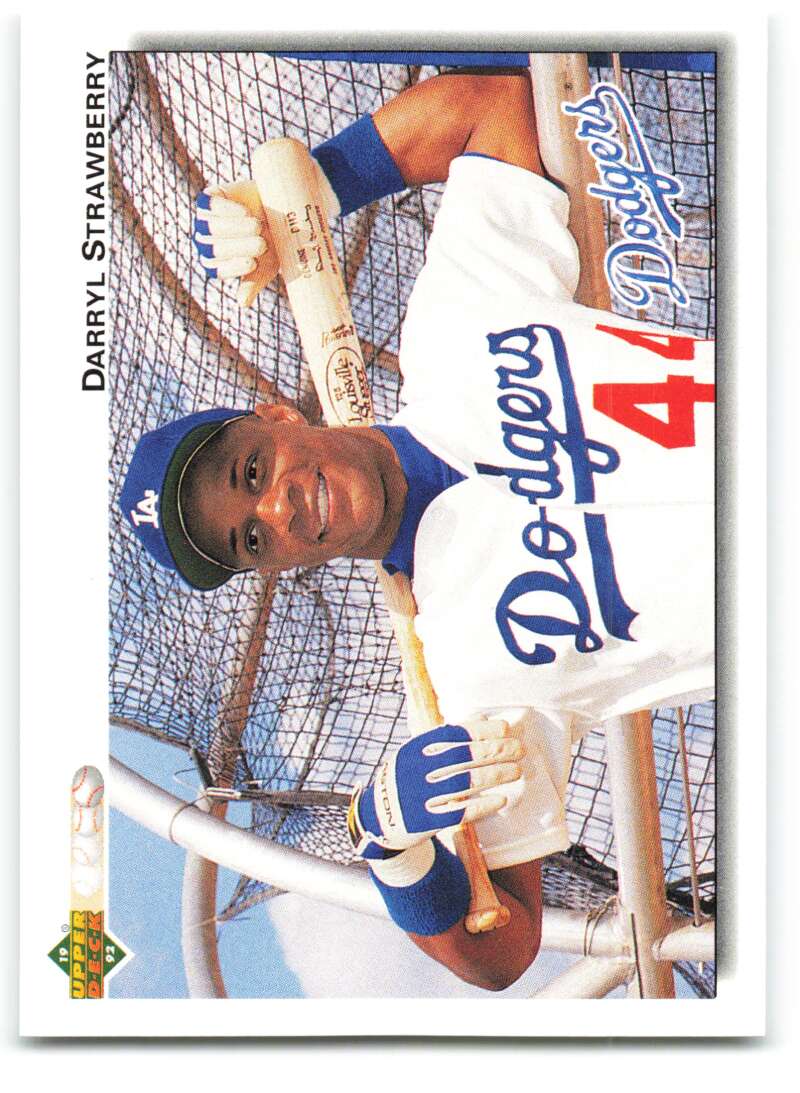 1992 Upper Deck #174 Darryl Strawberry Los Angeles Dodgers Image 1