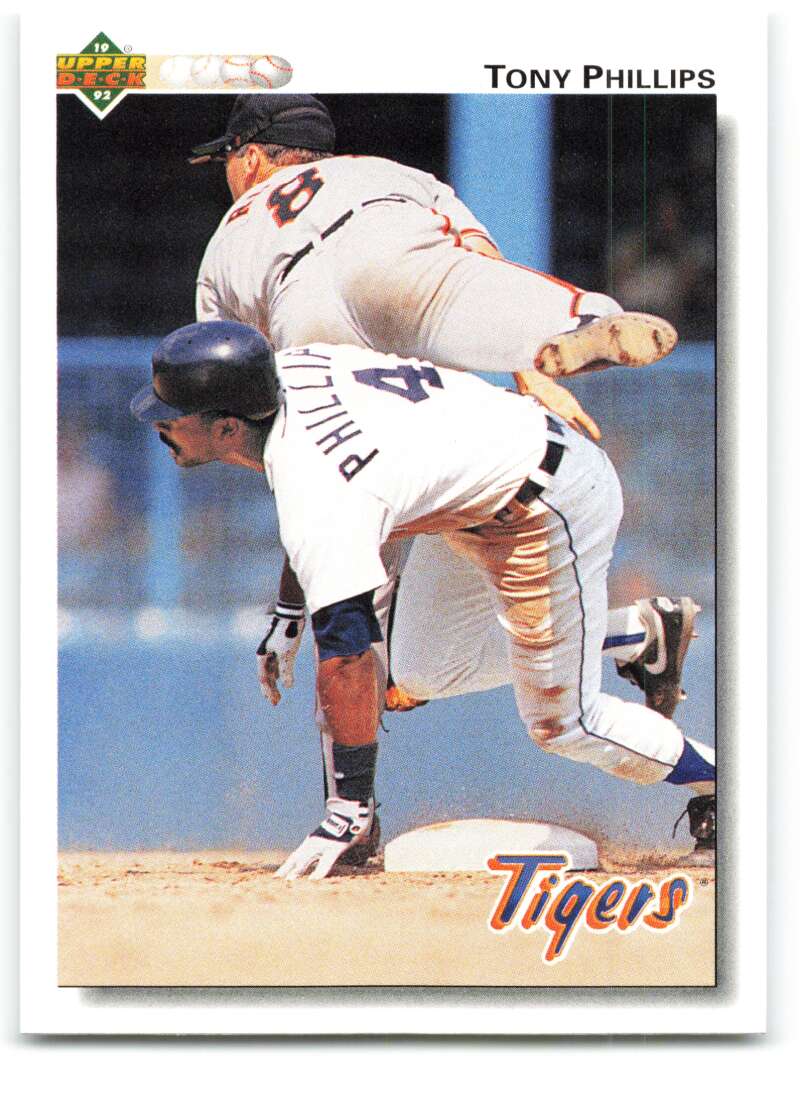 1992 Upper Deck #184 Tony Phillips Detroit Tigers Image 1