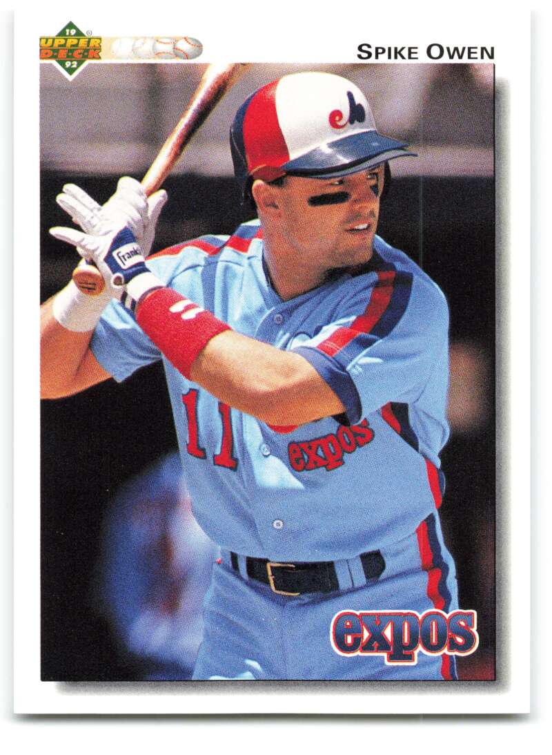 1992 Upper Deck #206 Spike Owen Montreal Expos Image 1