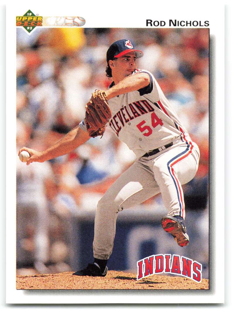 1992 Upper Deck #212 Rod Nichols Cleveland Indians Image 1