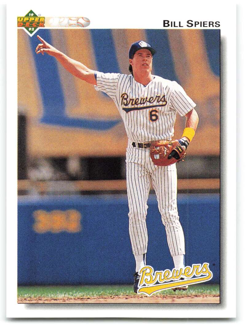 1992 Upper Deck #214 Bill Spiers Milwaukee Brewers Image 1