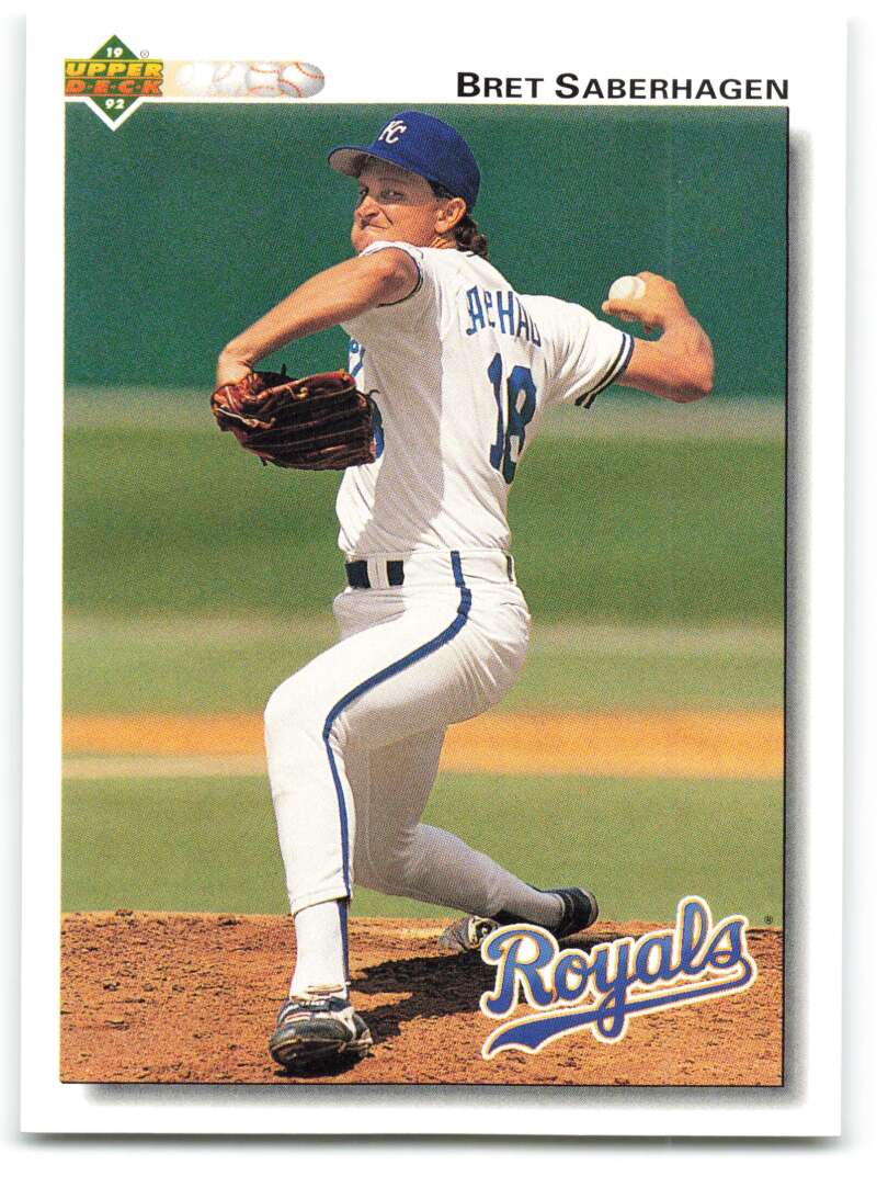 1992 Upper Deck #233 Bret Saberhagen Kansas City Royals Image 1