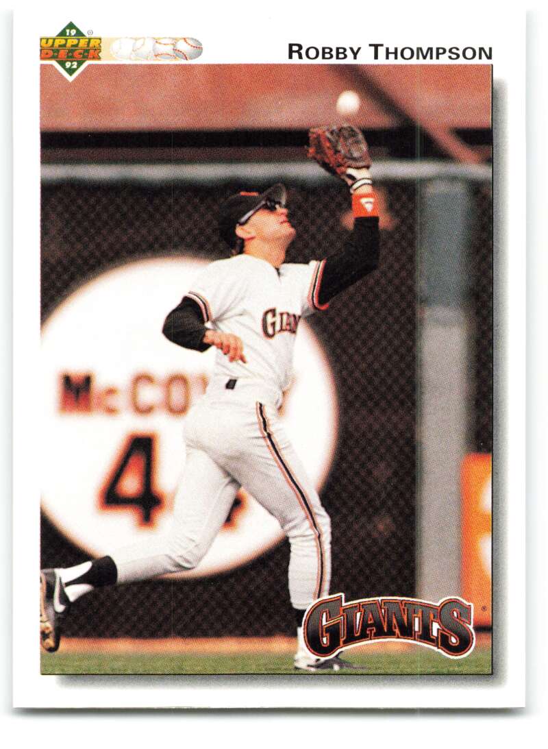 1992 Upper Deck #286 Robby Thompson San Francisco Giants Image 1