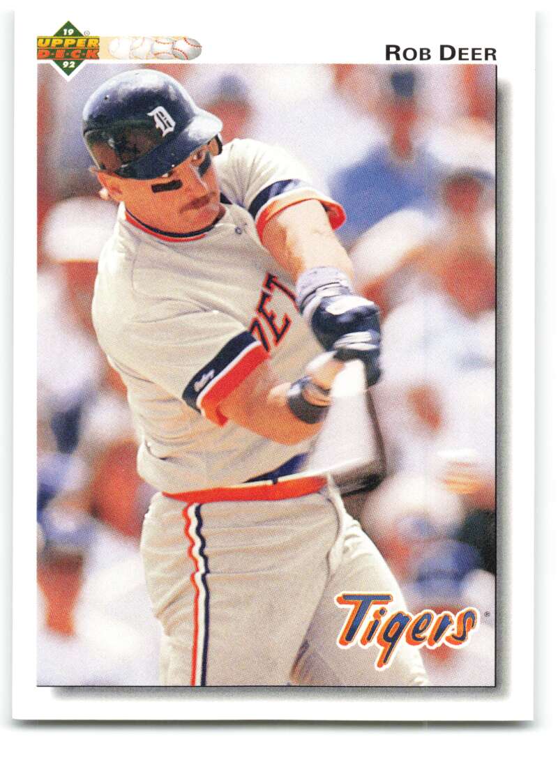 1992 Upper Deck #294 Rob Deer Detroit Tigers Image 1