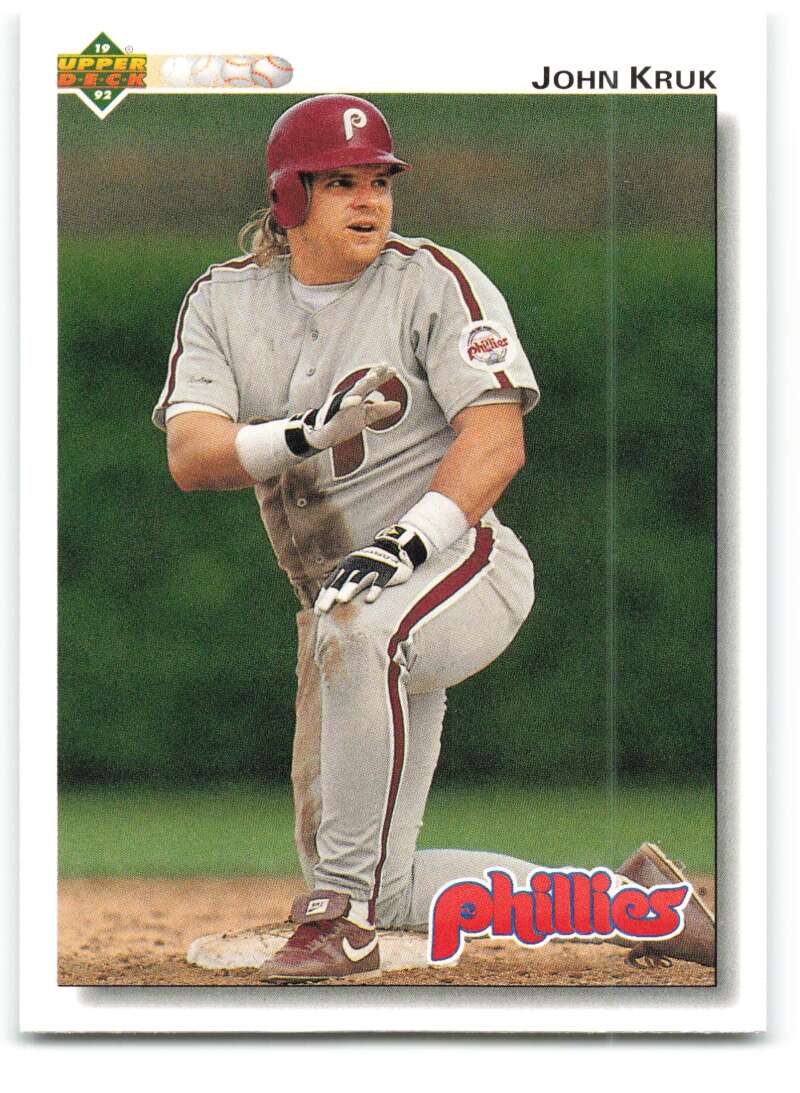 1992 Upper Deck #326 John Kruk Philadelphia Phillies Image 1