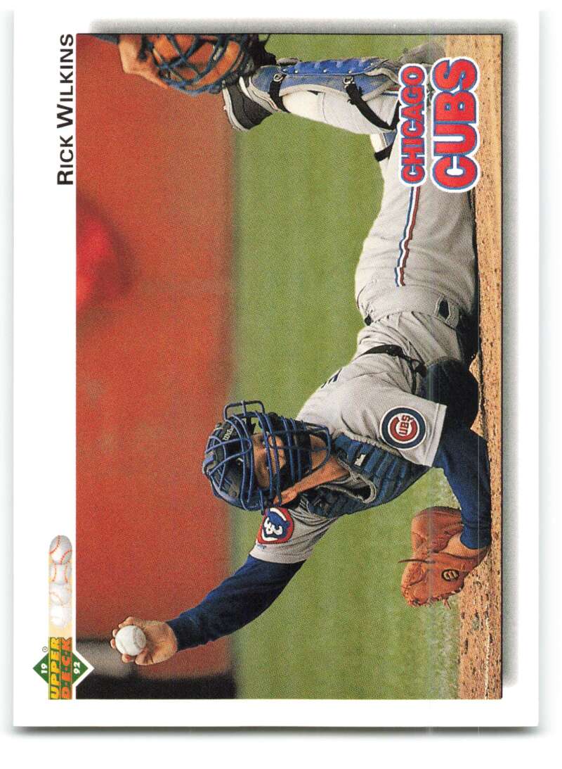 1992 Upper Deck #373 Rick Wilkins Chicago Cubs Image 1