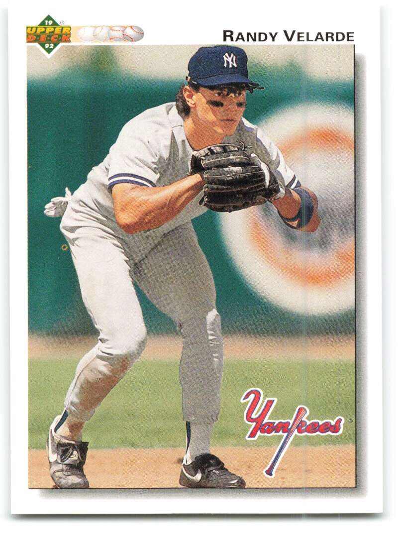 1992 Upper Deck #399 Randy Velarde New York Yankees Image 1