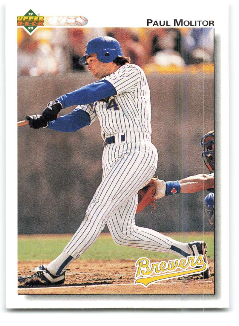 1992 Upper Deck #423 Paul Molitor Milwaukee Brewers Image 1