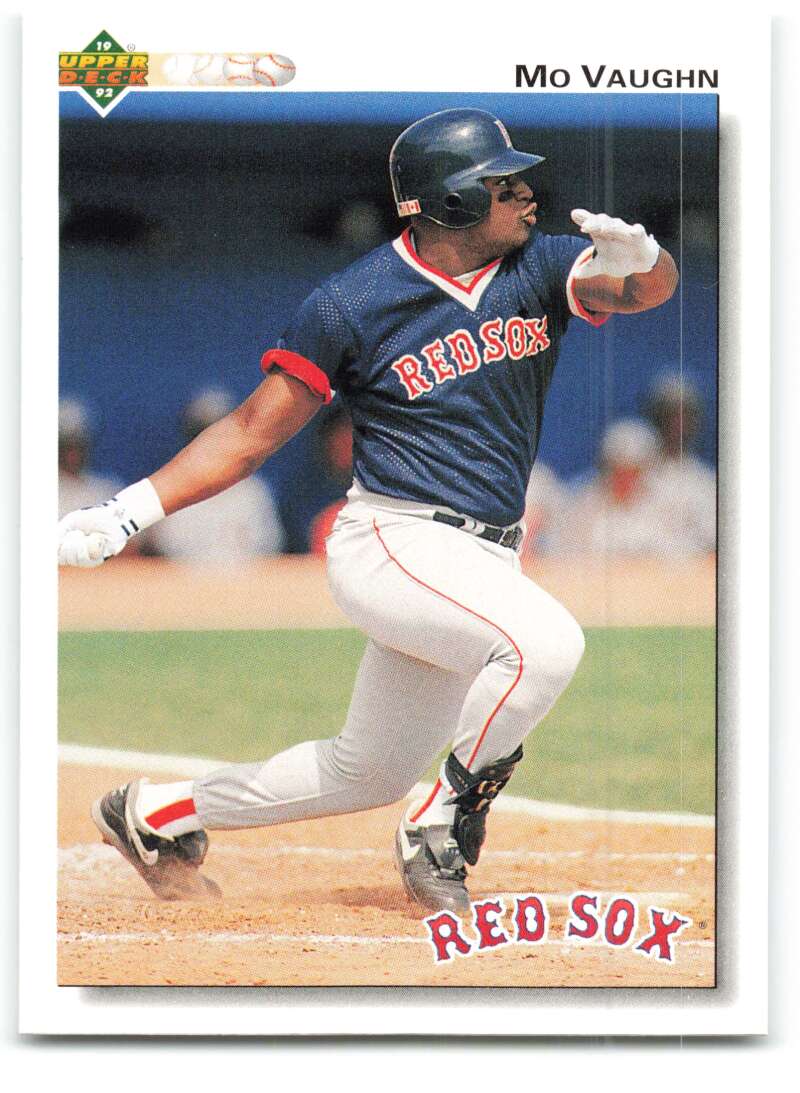 1992 Upper Deck #445 Mo Vaughn Boston Red Sox Image 1