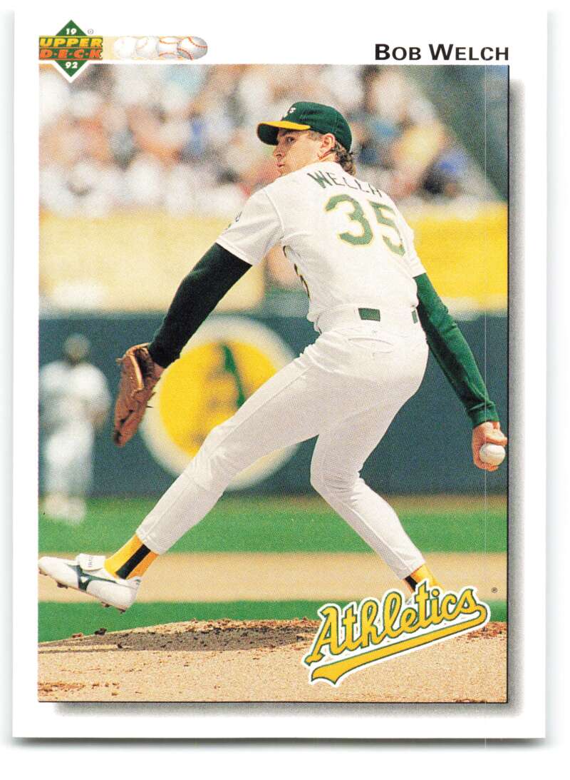 1992 Upper Deck #452 Bob Welch Oakland Athletics Image 1