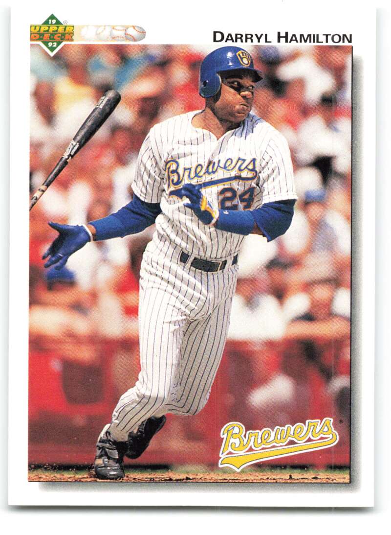 1992 Upper Deck #460 Darryl Hamilton Milwaukee Brewers Image 1