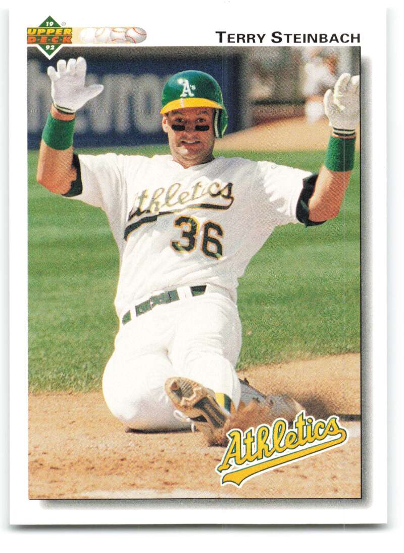 1992 Upper Deck #473 Terry Steinbach Oakland Athletics Image 1