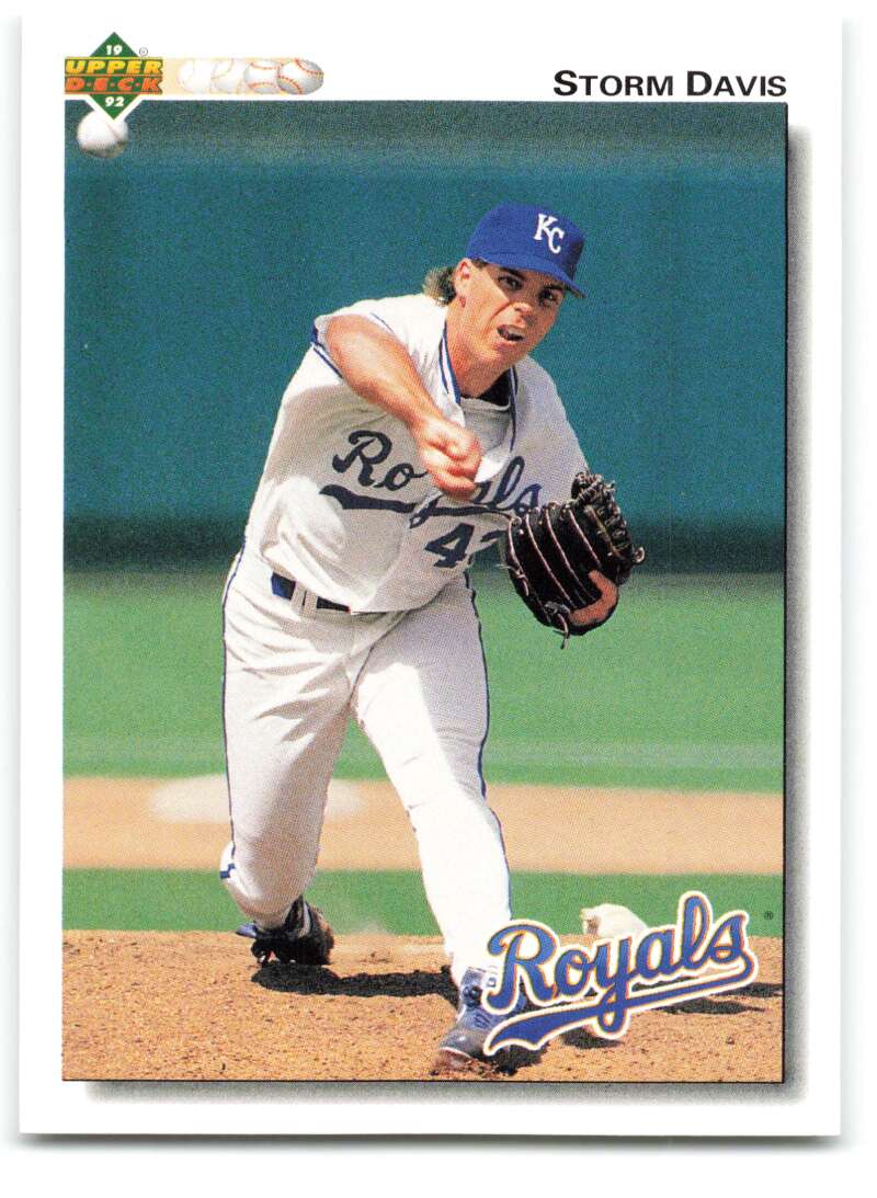 1992 Upper Deck #499 Storm Davis Kansas City Royals Image 1