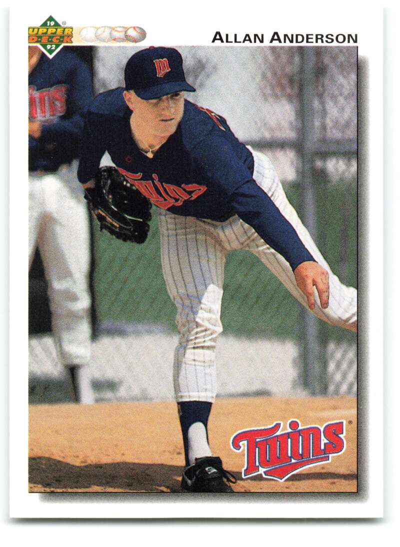 1992 Upper Deck #506 Allan Anderson Minnesota Twins Image 1