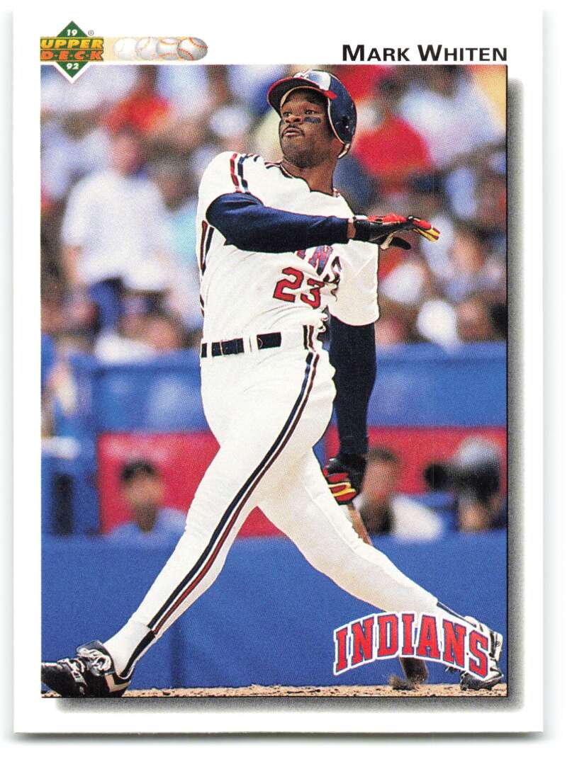 1992 Upper Deck #524 Mark Whiten Cleveland Indians Image 1