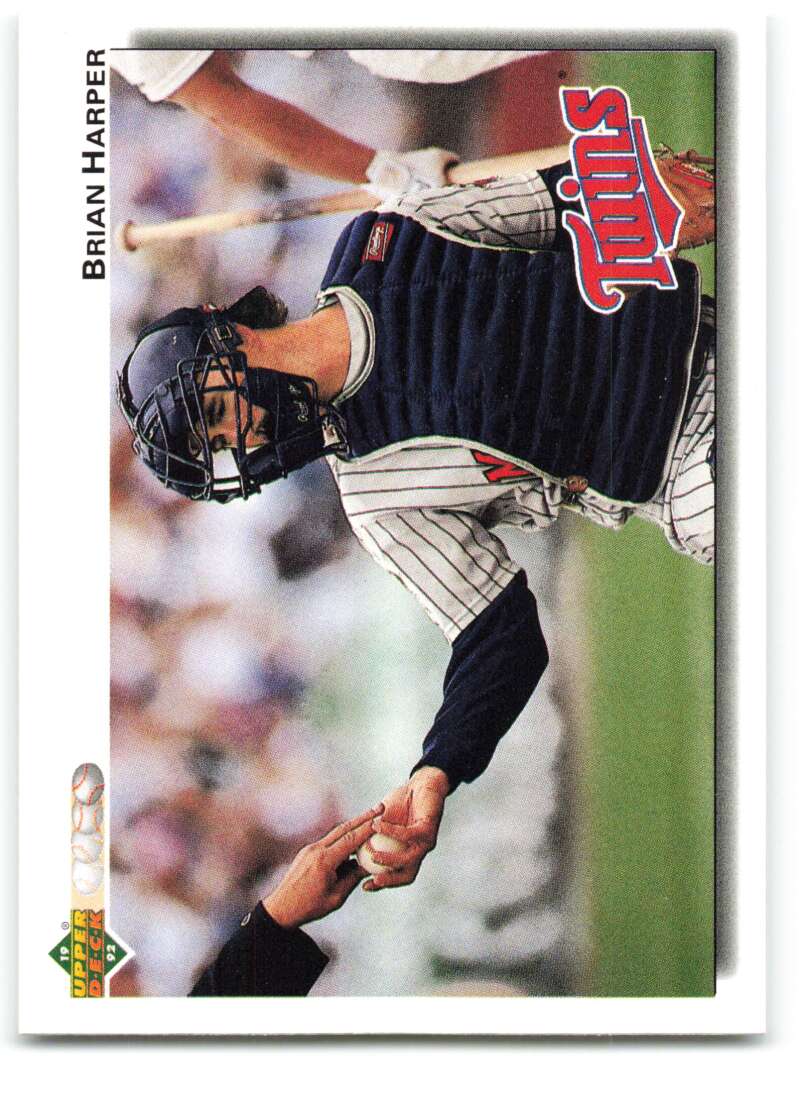 1992 Upper Deck #527 Brian Harper Minnesota Twins Image 1