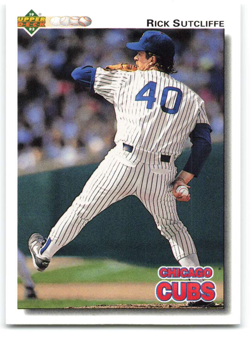 1992 Upper Deck #529 Rick Sutcliffe Chicago Cubs Image 1