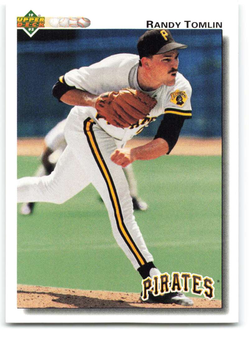 1992 Upper Deck #537 Randy Tomlin Pittsburgh Pirates Image 1