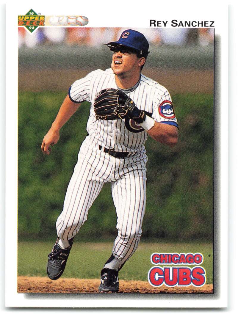 1992 Upper Deck #562 Rey Sanchez RC Rookie Chicago Cubs Image 1