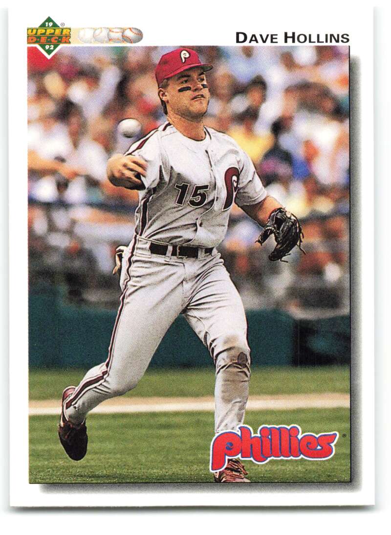 1992 Upper Deck #586 Dave Hollins Philadelphia Phillies Image 1